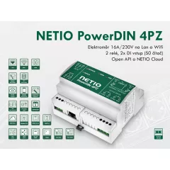 NETIO PowerDIN 4Pz - Chytrý elektroměr 230V/16A
