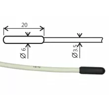 Teplotní sonda Pt1000TR160/M, konektor MiniDIN, kabel 1m - Comet SN199M