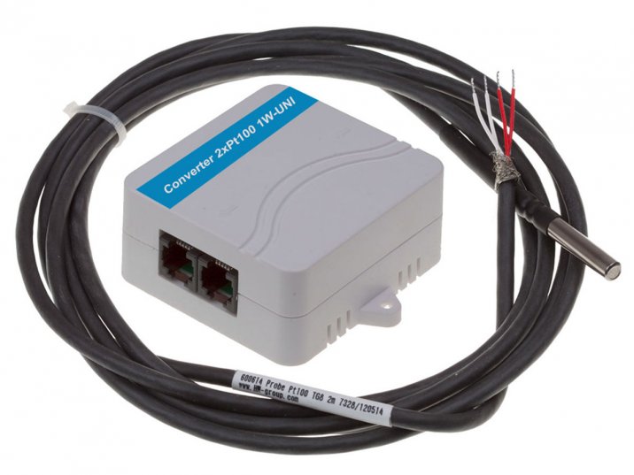 Teplotní senzor s Pt100 čidlem Temp 1W-UNI Pt100 Cable