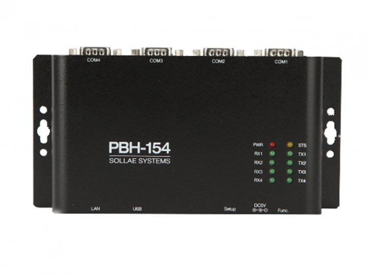 Převodník 4portový  RS232/RS485/RS422 na ethernet/Wi-Fi -  Sollae PBH-154