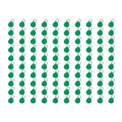 RFID Identifikační klíčenka 125kHz s kroužkem - zelená 100ks