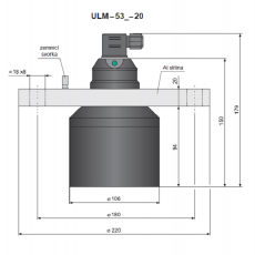 Ultrazvuková kontrola hladiny 20m + Ares12
