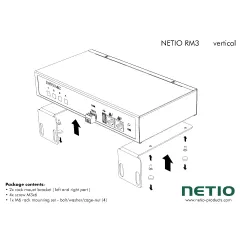 NETIO RM3 4C vertical - držáky do RACKu
