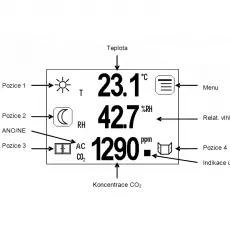 RK-CHM-D Nástěnný ovladač CO2 s dotykovým displejem - ModBus/RS485