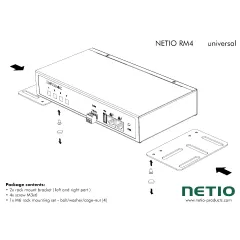 NETIO RM4 4C univerzal - Kovové držáky na 1 kus NETIO typu PowerPDU