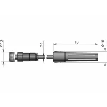 Sonda DigiS/E, teplota/relativní vlhkost, kabel 1m - Comet DIGIS/E-1